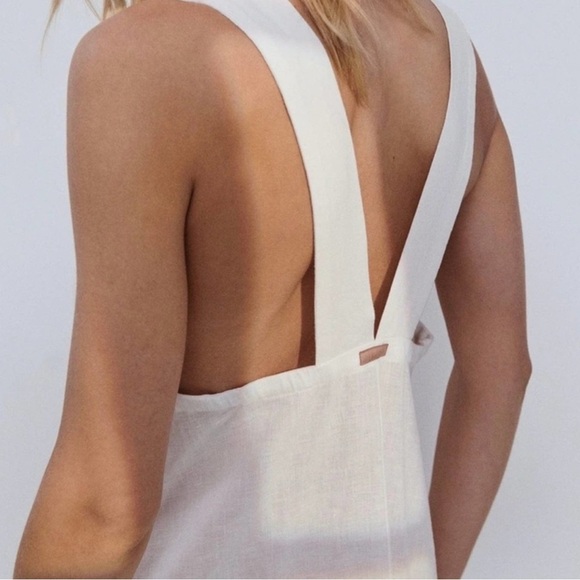 Lunya 100% Linen Woven Dress White Small - Picture 2 of 5